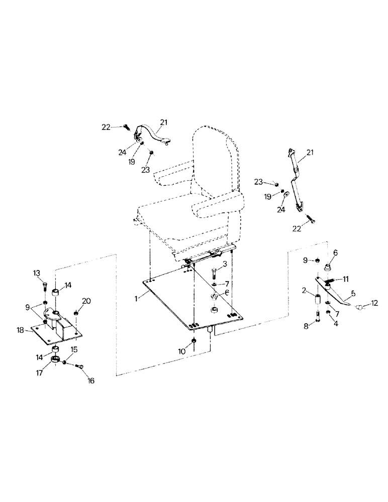 Схема запчастей Case IH ST210 - (01-05) - SEAT AND SUSPENSION (10) - CAB