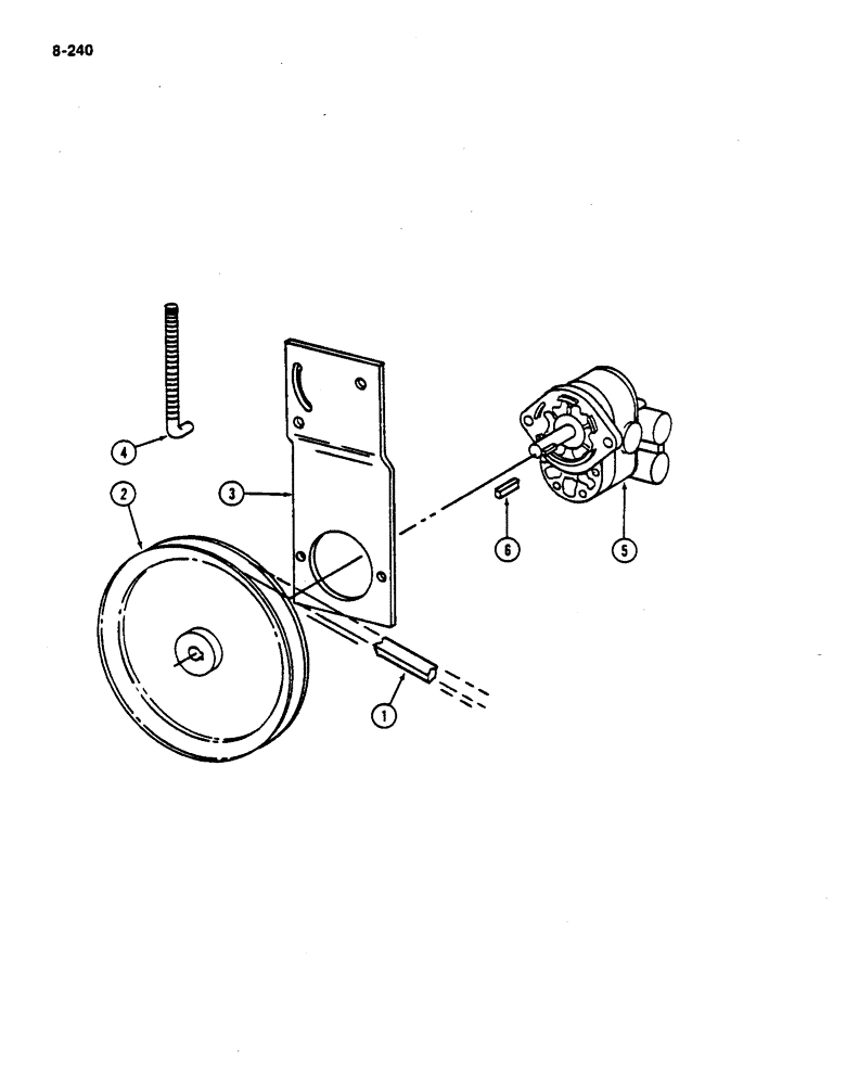 Схема запчастей Case IH 782 - (8-240) - HYDRAULIC PUMP AND MOUNTING (07) - HYDRAULICS