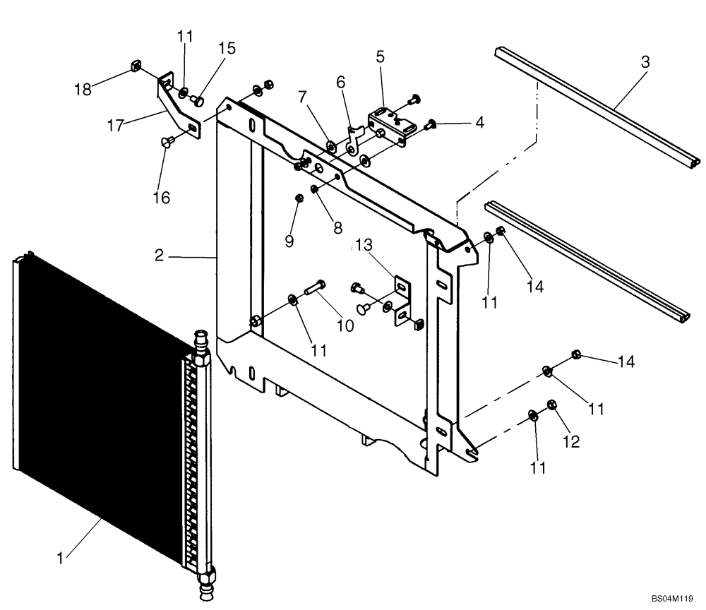 Схема запчастей Case IH 430 - (06-01) - OIL COOLER - MOUNTING (06) - POWER TRAIN