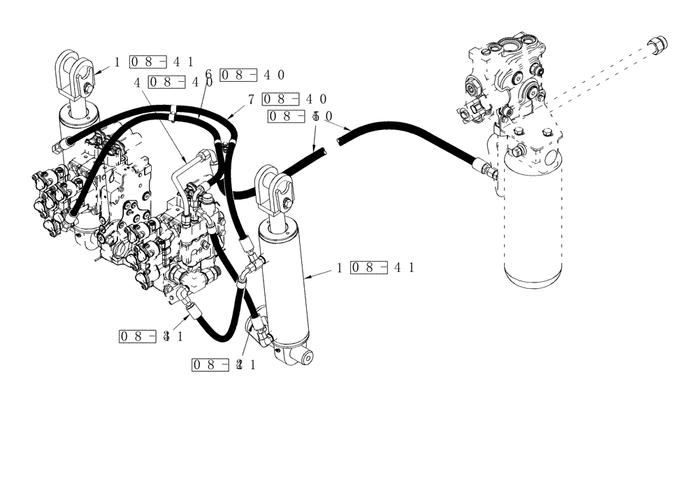 Схема запчастей Case IH STEIGER 485 - (01A-19) - HYDRAULICS - ELECTRONIC HITCH CIRCUIT (00) - PICTORIAL INDEX