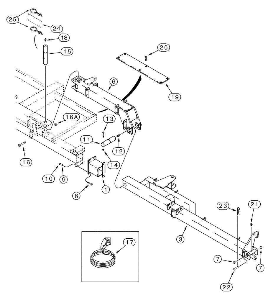 Схема запчастей Case IH 955 - (9A-110) - WING FRAMES AND HINGE, AFS PLANTER, 12 ROW AND 16 ROW NARROW (09) - CHASSIS/ATTACHMENTS