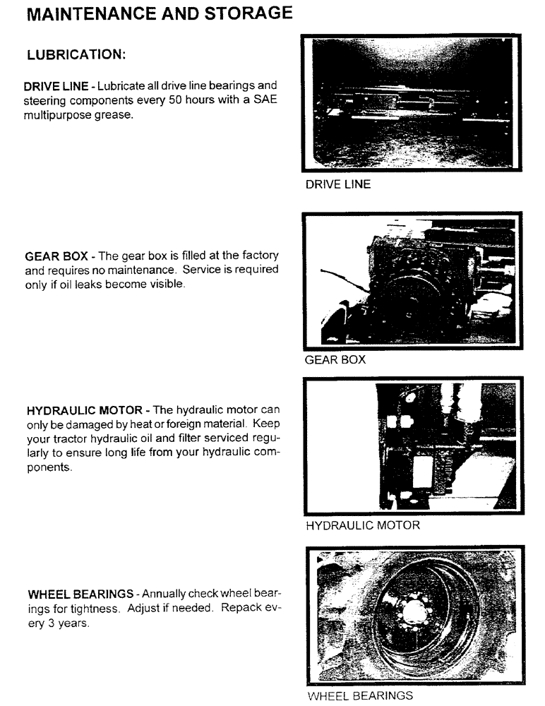 Схема запчастей Case IH 2400 - (B21) - MAINTENANCE AND STORAGE 
