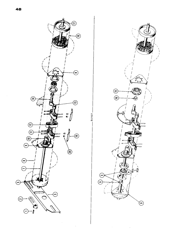 Схема запчастей Case IH 1660 - (048) - RETRACTABLE FINGER TYPE HEADER AUGER (58) - ATTACHMENTS/HEADERS