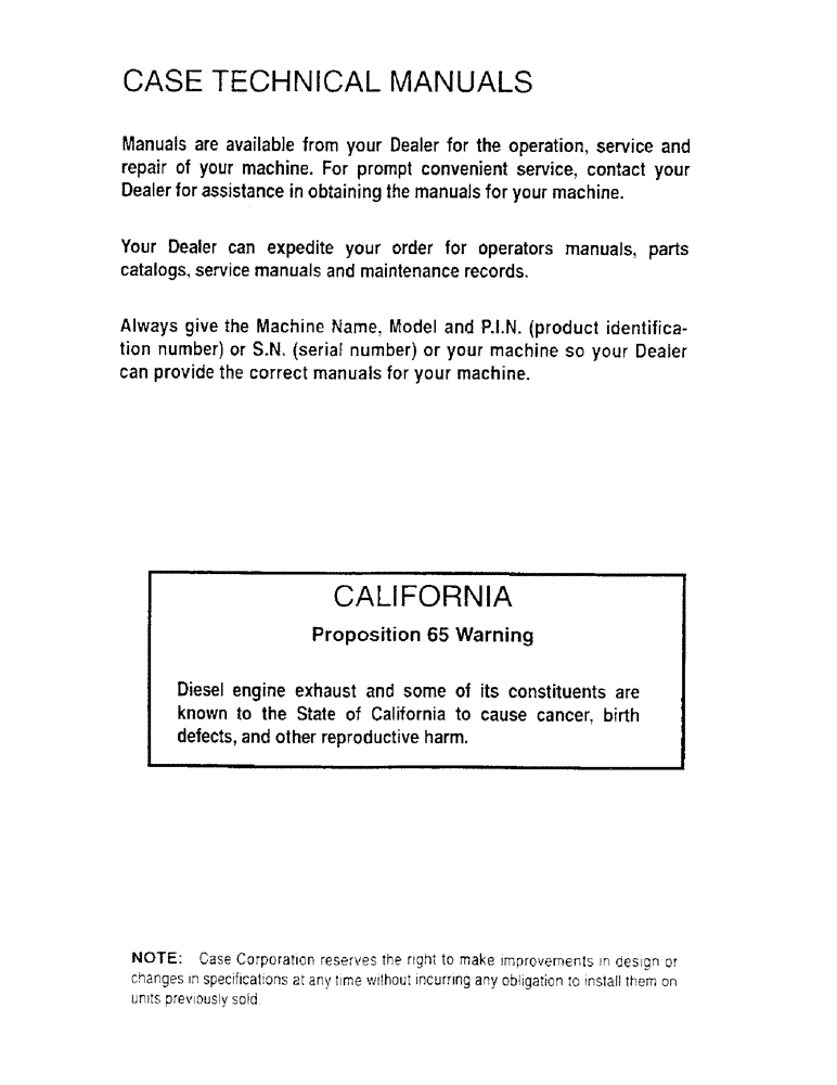 Схема запчастей Case IH CONCORD - (C1) - CASE TECHNICAL MANUALS 