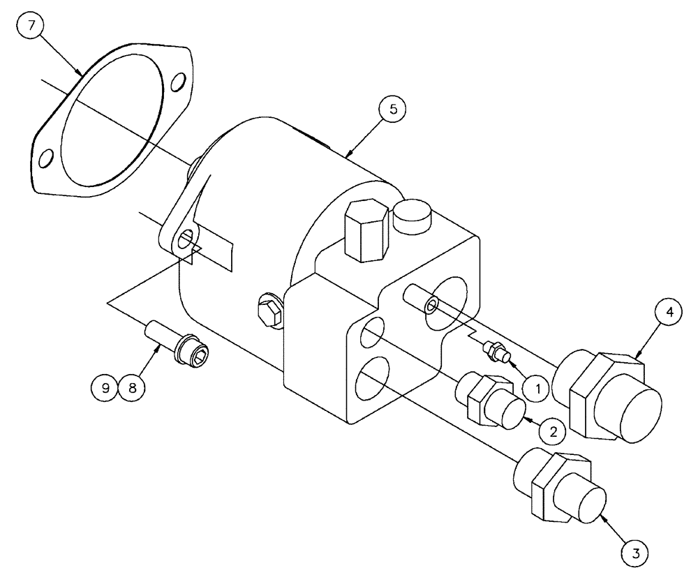 Схема запчастей Case IH FLX4375 - (06-006) - HYDRAULIC PUMP GROUP (07) - HYDRAULICS