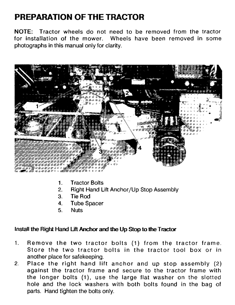 Схема запчастей Case IH 61MS - (05) - PREPARATION OF THE TRACTOR 