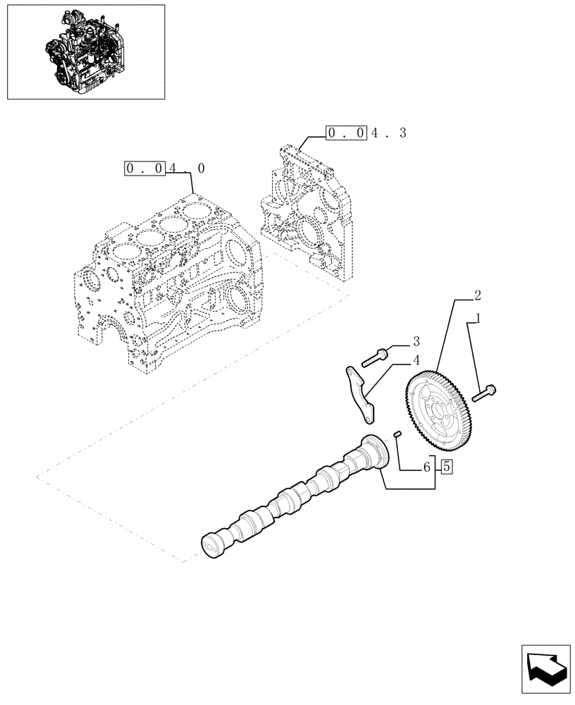 Схема запчастей Case IH MXU110 - (0.12.0/01) - CAMSHAFT - TIMING CONTROL (01) - ENGINE