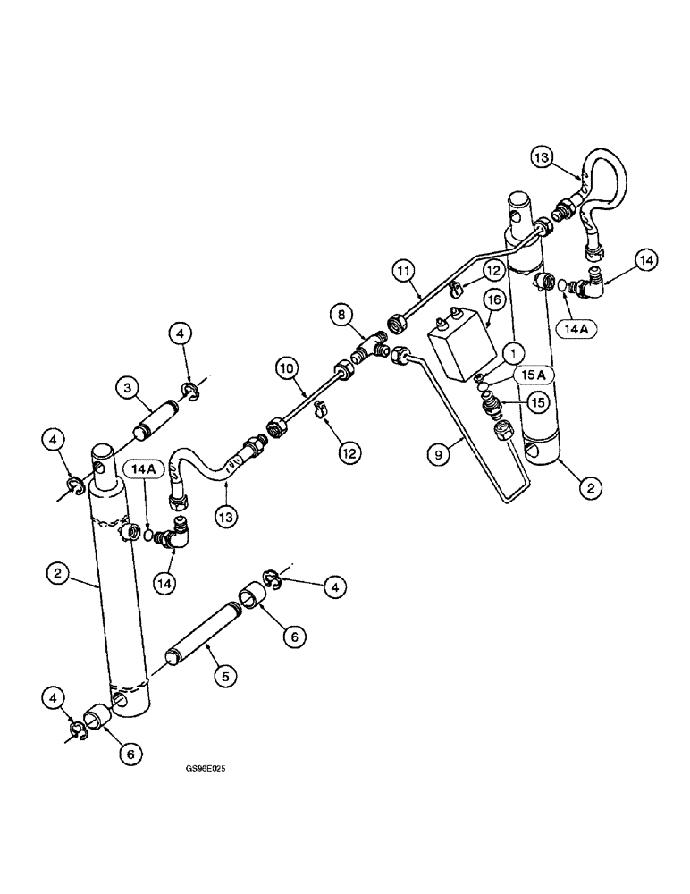 Схема запчастей Case IH INTERNATIONAL - (3-78) - HEADER HYDRAULIC LIFT SYSTEM, TWO INDEPENDENT MASTER CYLINDERS, SERIAL NUMBER 3100 AND BELOW (07) - HYDRAULICS