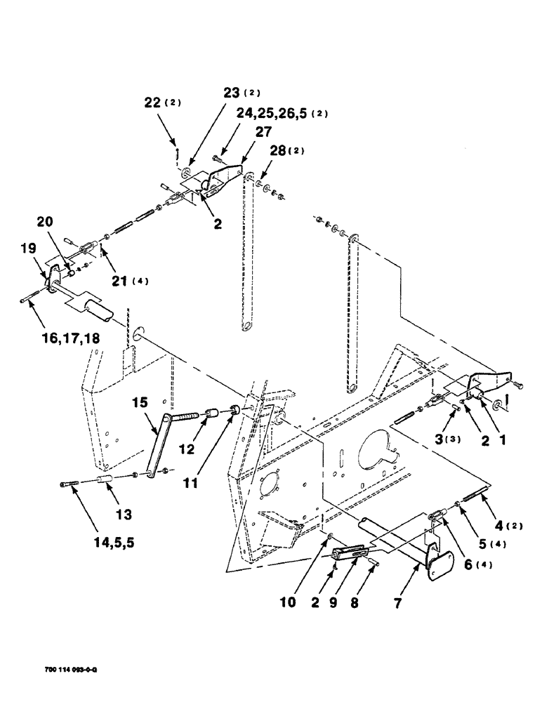 Схема запчастей Case IH 8460 - (3-12) - PICKUP LIFT ASSEMBLY Pickup
