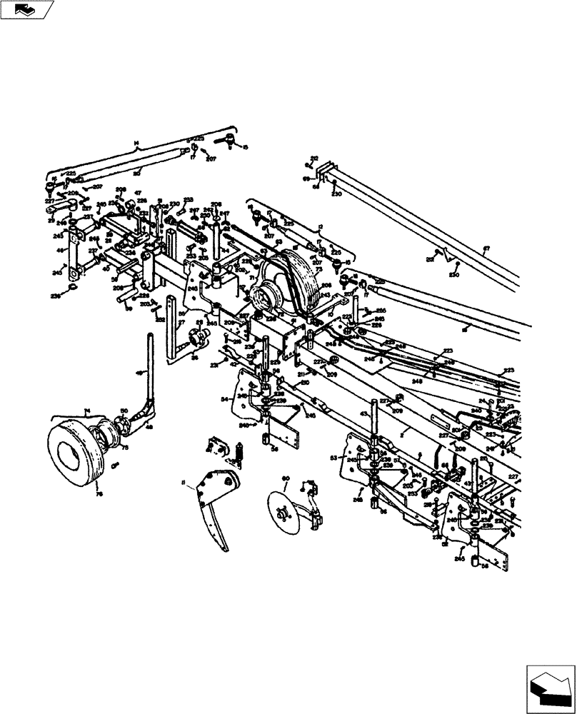 Схема запчастей Case IH 900 SERIES - (39.100.01) - MODEL 900 PLOW MAIN ASSEMBLY (39) - FRAMES AND BALLASTING