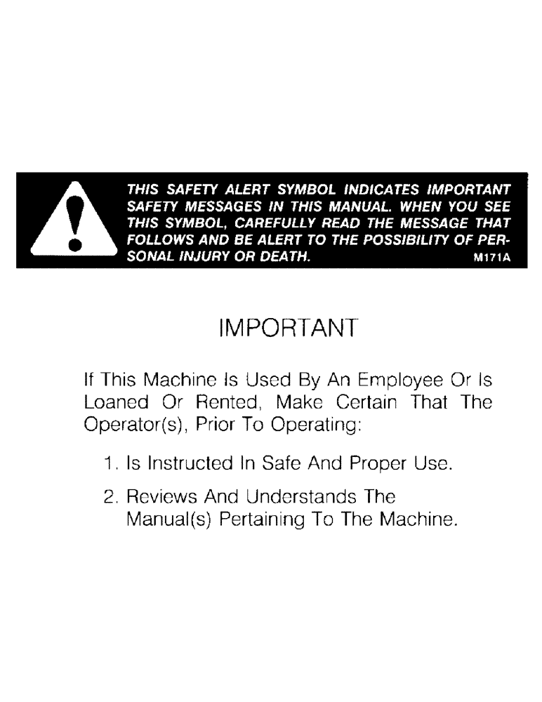 Схема запчастей Case IH 56FTS - (01A) - IMPORTANT 