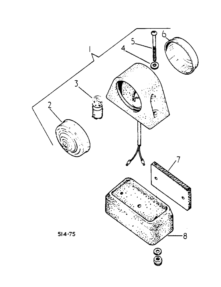Схема запчастей Case IH 674 - (08-16) - FENDER WIRING AND LIGHTS, TRACTORS WITH CROWN FENDERS (06) - ELECTRICAL
