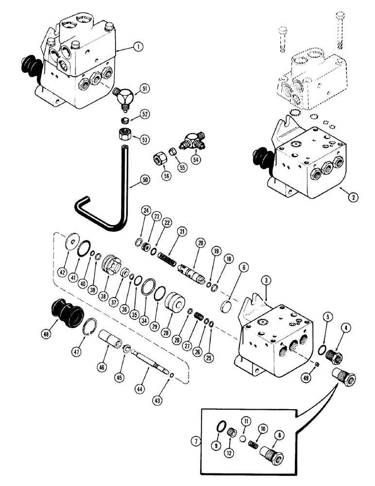 Схема запчастей Case IH 870 - (193A) - A65055 POWER BRAKE VALVE, POWER SHIFT, 1ST USED TRACTOR SERIAL NUMBER 8711460 (07) - BRAKES