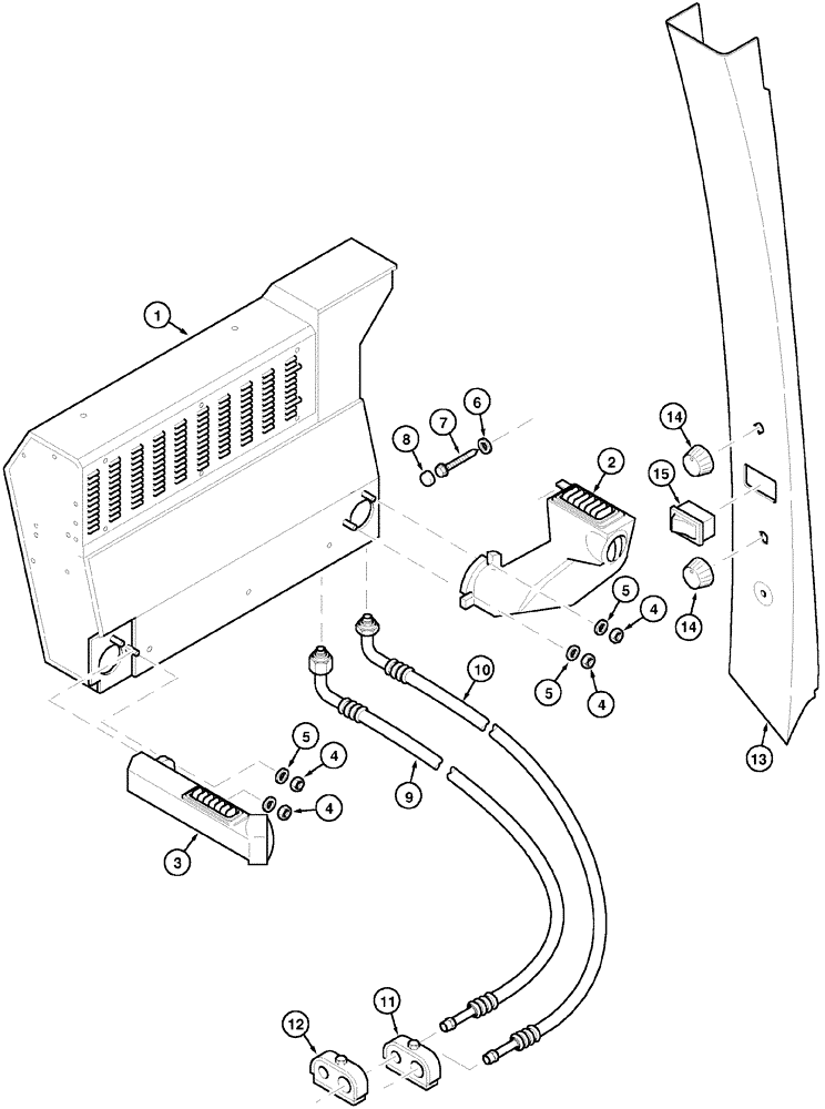 Схема запчастей Case IH CX60 - (09-40) - AIR CONDITIONING LP CAB (09) - CHASSIS/ATTACHMENTS