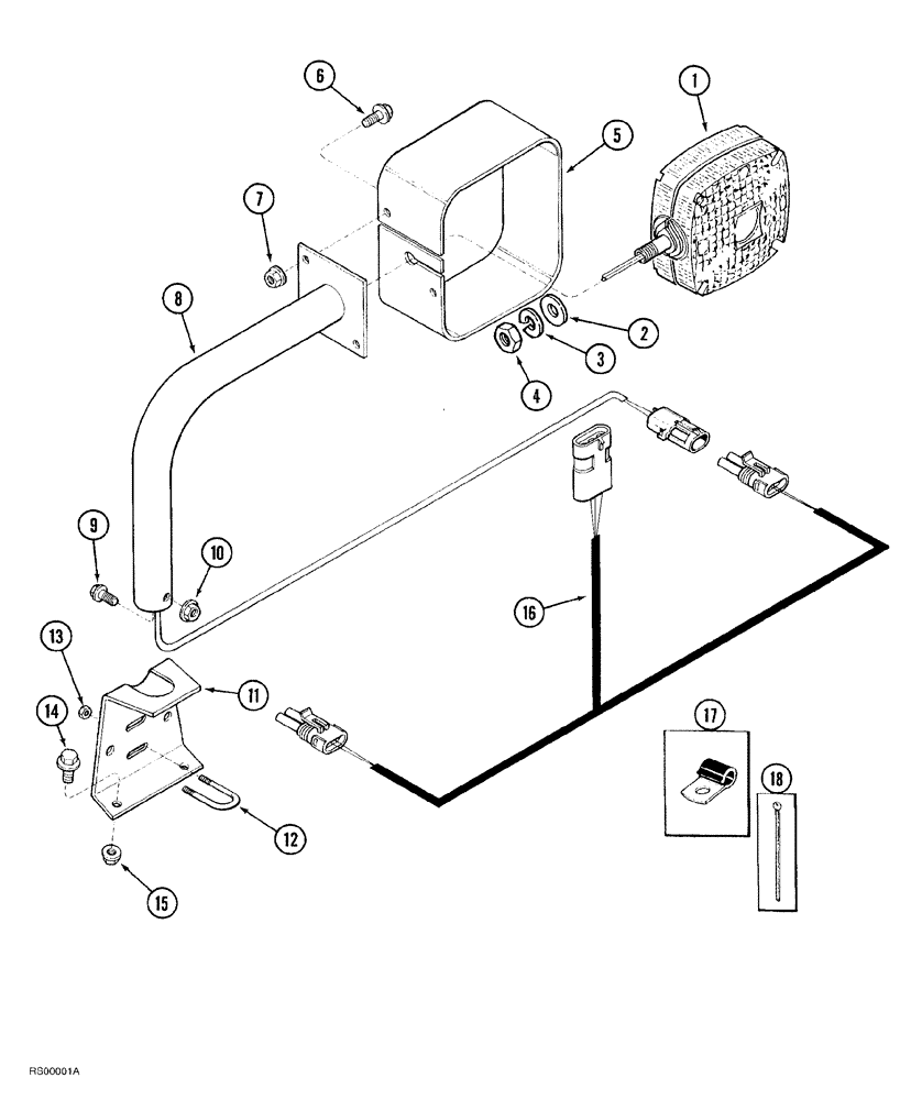 Схема запчастей Case IH 1015 - (4-002) - SAFETY LIGHTING (55) - ELECTRICAL SYSTEMS