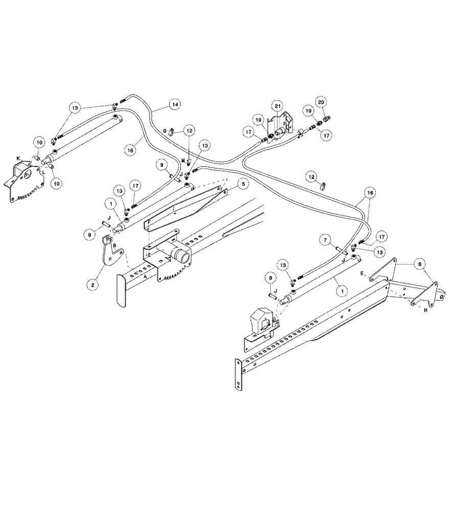 Схема запчастей Case IH 1052 - (09-29) - HYDRAULIC FORE-AFT REEL 3 ARM POSITIONER, 30.0 AND 36.0 FOOT HEADER BSN CCC0011153 (09) - CHASSIS