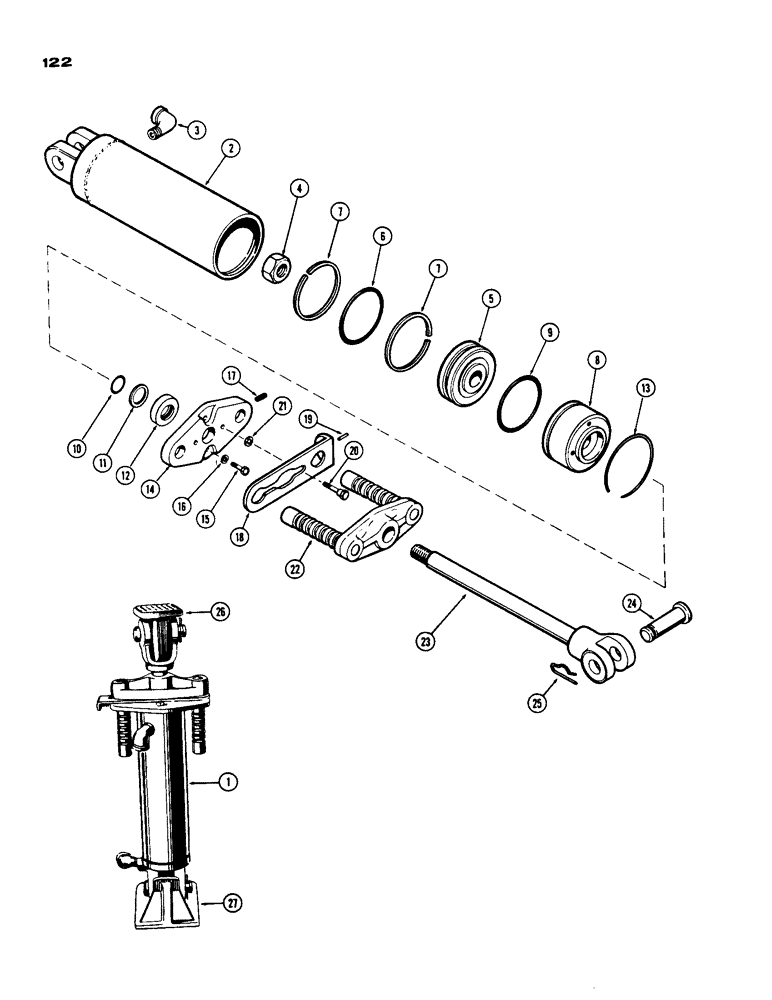 Схема запчастей Case IH 930-SERIES - (122) - A23546 HYDRAULIC CYLINDER (08) - HYDRAULICS