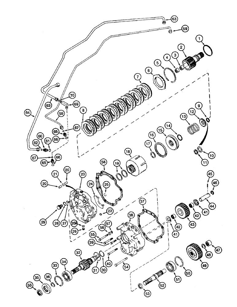 Схема запчастей Case IH 8950 - (6-076) - PTO ASSEMBLY, DUAL SPEED, 540 AND 1000 RPM (06) - POWER TRAIN