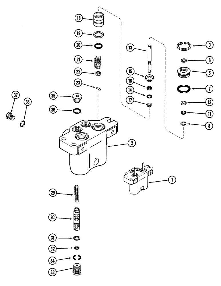 Схема запчастей Case IH 2096 - (7-240) - MASTER BRAKE VALVE ASSEMBLY (07) - BRAKES