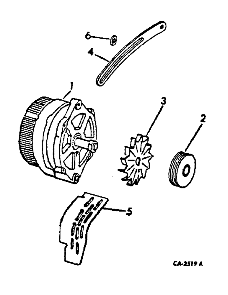 Схема запчастей Case IH 4386 - (08-01) - ELECTRICAL, ALTERNATOR-GENERATOR PULLEY, FAN AND SHIELD (06) - ELECTRICAL