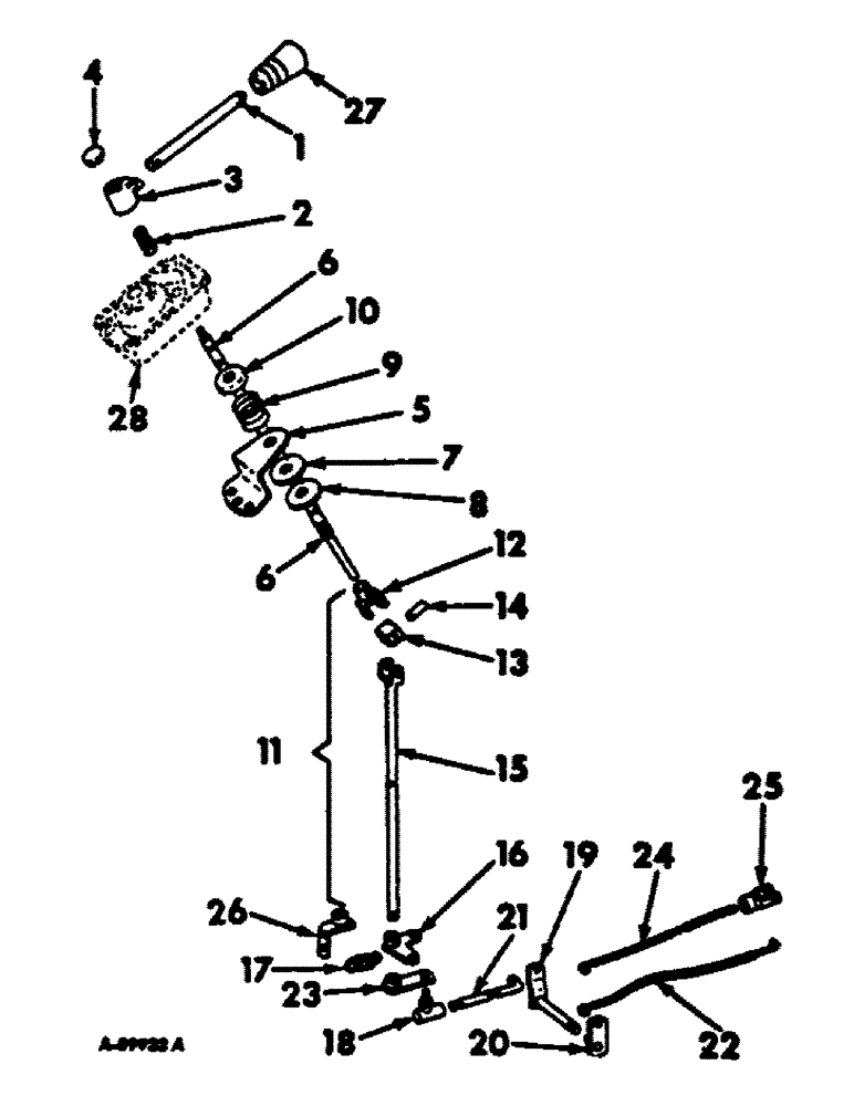 Схема запчастей Case IH 656 - (H-12) - CONTROLS, ENGINE SPEED CONTROLS, FARMALL TRACTORS Controls
