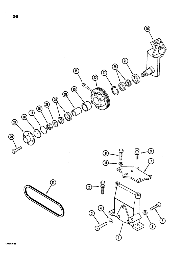 Схема запчастей Case IH 9170 - (2-08) - FAN DRIVE, 855 ENGINE (02) - ENGINE
