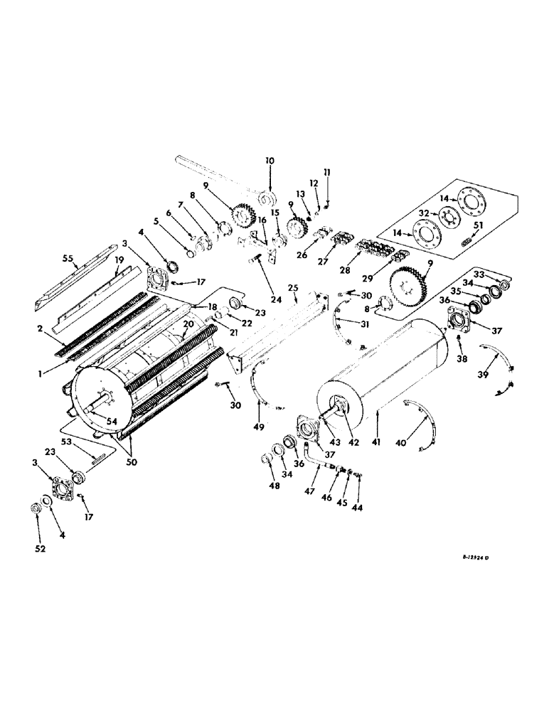 Схема запчастей Case IH 503 - (072) - CYLINDER, DRIVE AND SLIP CLUTCH AND CYLINDER BEATER (66) - THRESHING