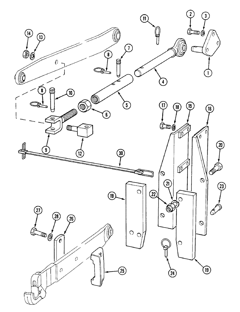 Схема запчастей Case IH 1594 - (9-330) - LINKAGE STABILIZERS AND SWAY BLOCKS (09) - CHASSIS/ATTACHMENTS