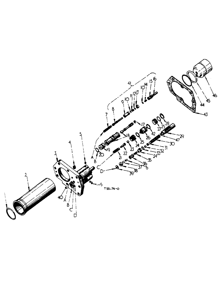 Схема запчастей Case IH 276 - (5-19) - VALVE BODY CONTROL VALVE (08) - HYDRAULICS