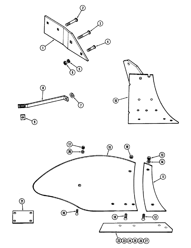 Схема запчастей Case IH 400-SERIES - (44) - BOTTOM, 18 INCH, GENERAL PURPOSE, REGULAR 