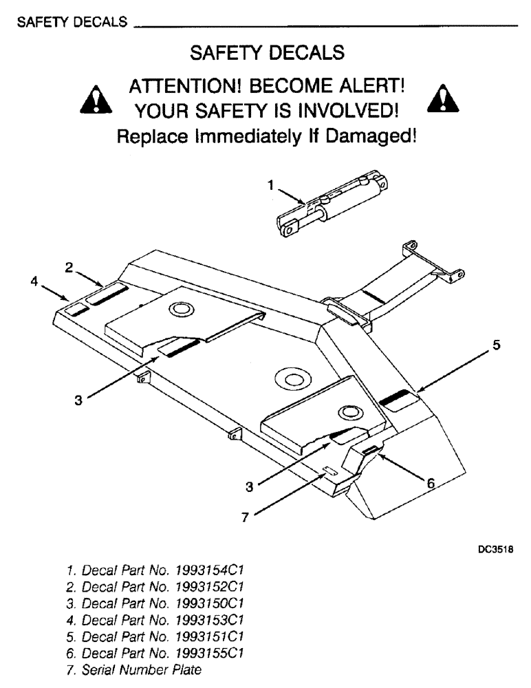 Схема запчастей Case IH M172 - (08) - SAFETY DECALS (05) - SERVICE & MAINTENANCE