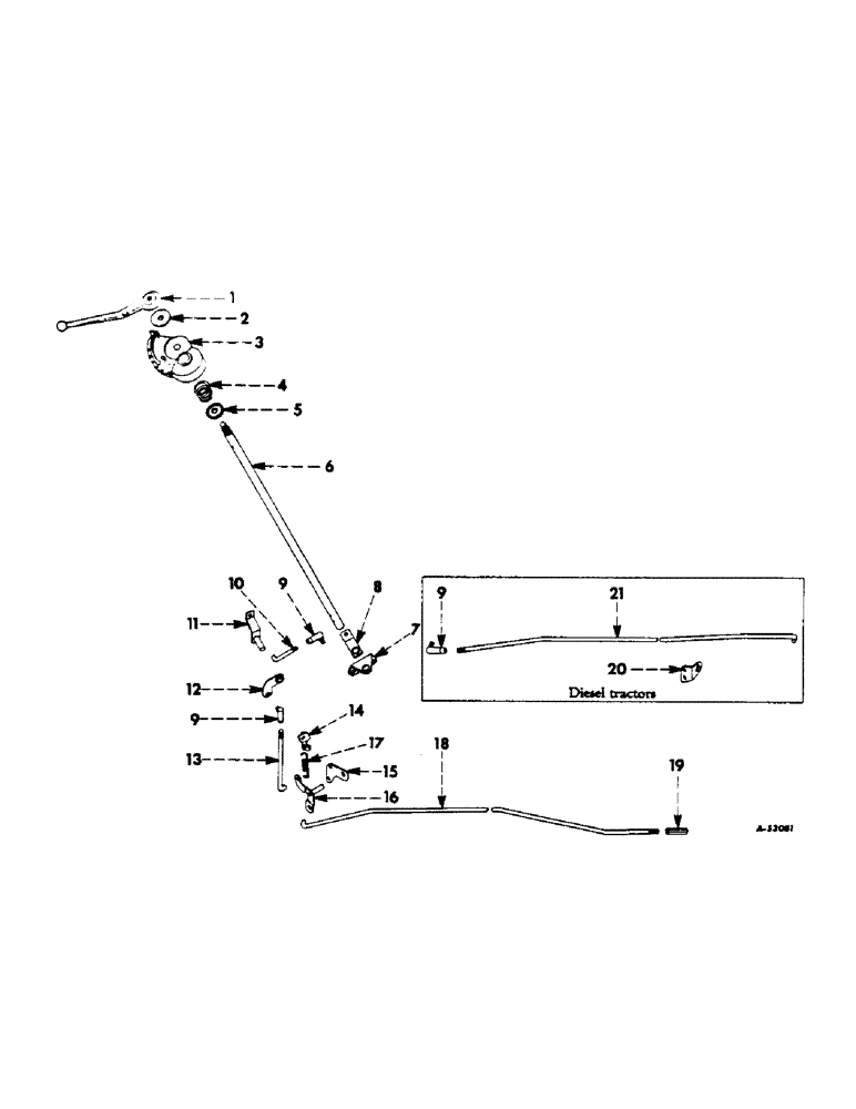 Схема запчастей Case IH 460 - (059) - GOVERNOR, ENGINE SPEED CONTROLS, FARMALL 460 SERIES Governor