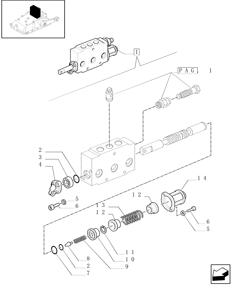 Схема запчастей Case IH JX1060C - (1.82.7/08B[02]) - 2 CONTROL VALVES WITH JOYSTICK - PARTS - C5484 (07) - HYDRAULIC SYSTEM