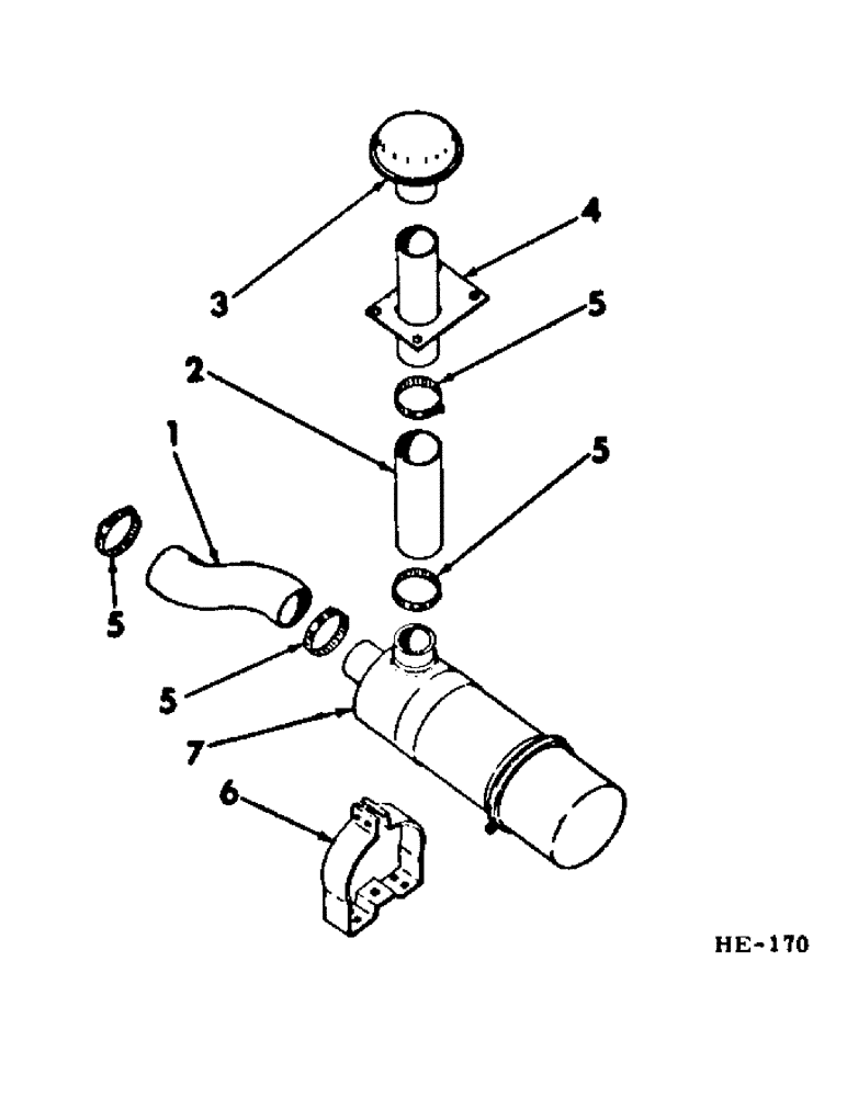 Схема запчастей Case IH 275 - (E-17) - FUEL SYSTEM, AIR CLEANER CONNECTIONS (02) - FUEL SYSTEM