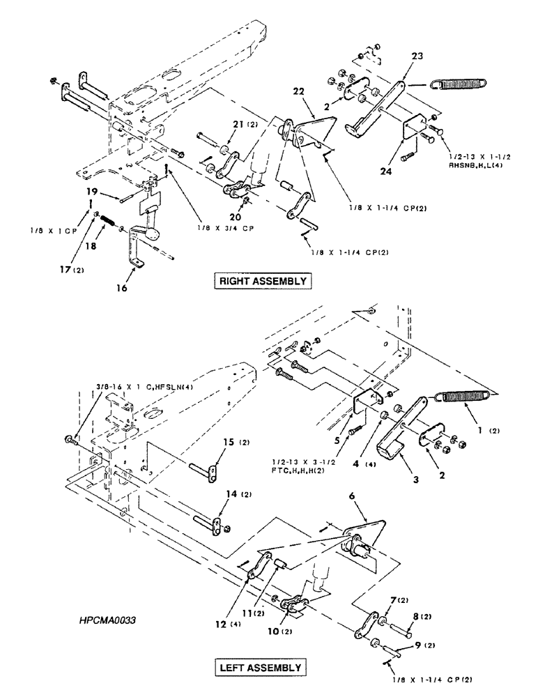 Схема запчастей Case IH 8450 - (078) - TAILGATE LATCH ASSEMBLY, SERIAL NUMBER CFH0015275 AND ON (16) - BALE EJECTOR