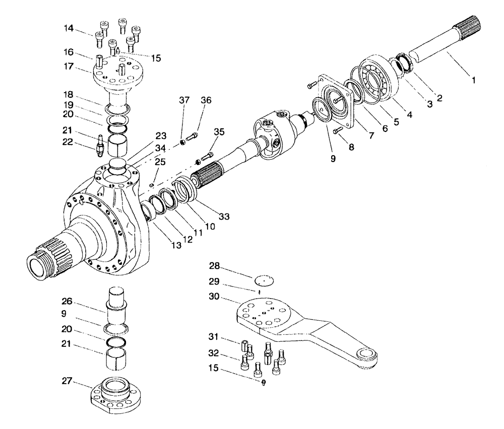 Схема запчастей Case IH AUSTOFT - (A02[03]) - FRONT AXLE-STEERING Mainframe & Functioning Components