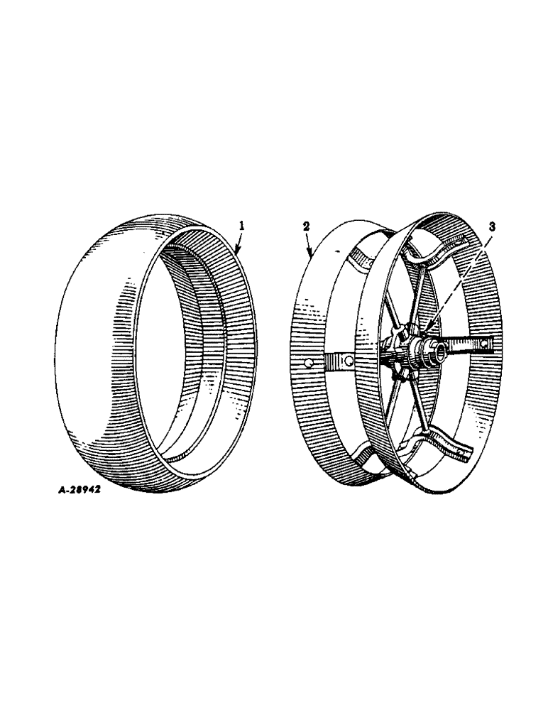 Схема запчастей Case IH 251 - (X-08) - STEEL WHEEL AND HOLLOW, CENTER TIRE 