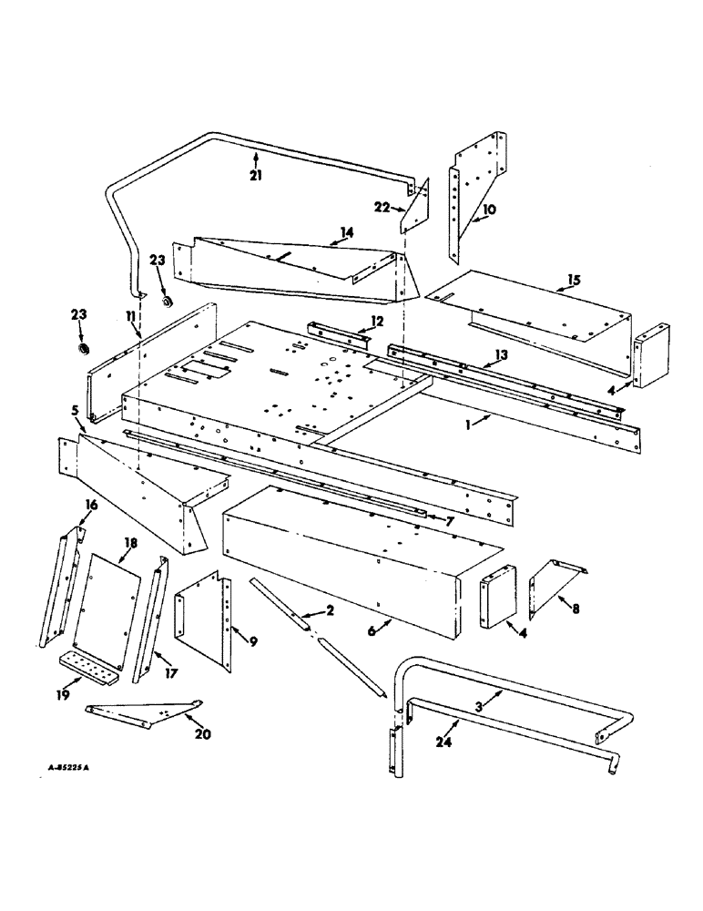 Схема запчастей Case IH 95 - (13-02) - SUPERSTRUCTURE, OPERATORS PLATFORM (05) - SUPERSTRUCTURE