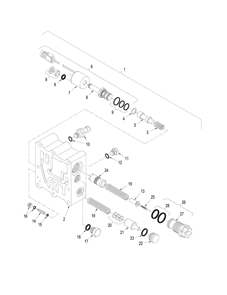 Схема запчастей Case IH STX430 - (06-60) - POWER SHIFT TRANSMISSION - REGULATOR VALVE ASSEMBLY (06) - POWER TRAIN
