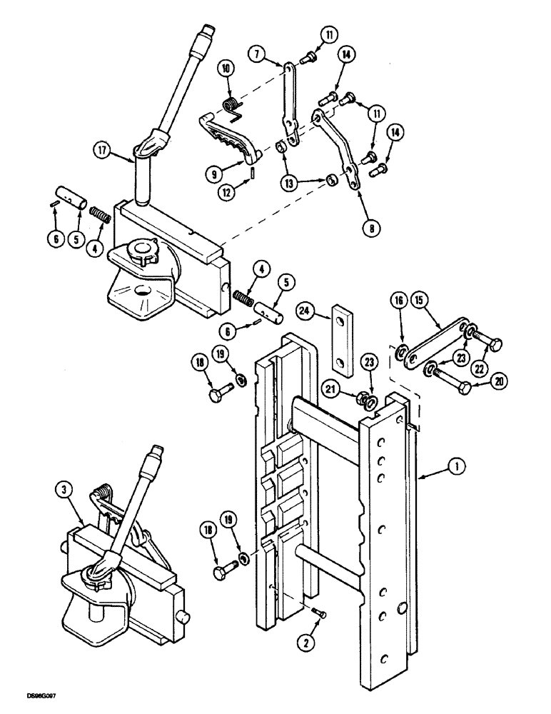 Схема запчастей Case IH 5150 - (9G-092) - TRAILER HITCH, (JJF1036659 - ) (09) - CHASSIS/ATTACHMENTS