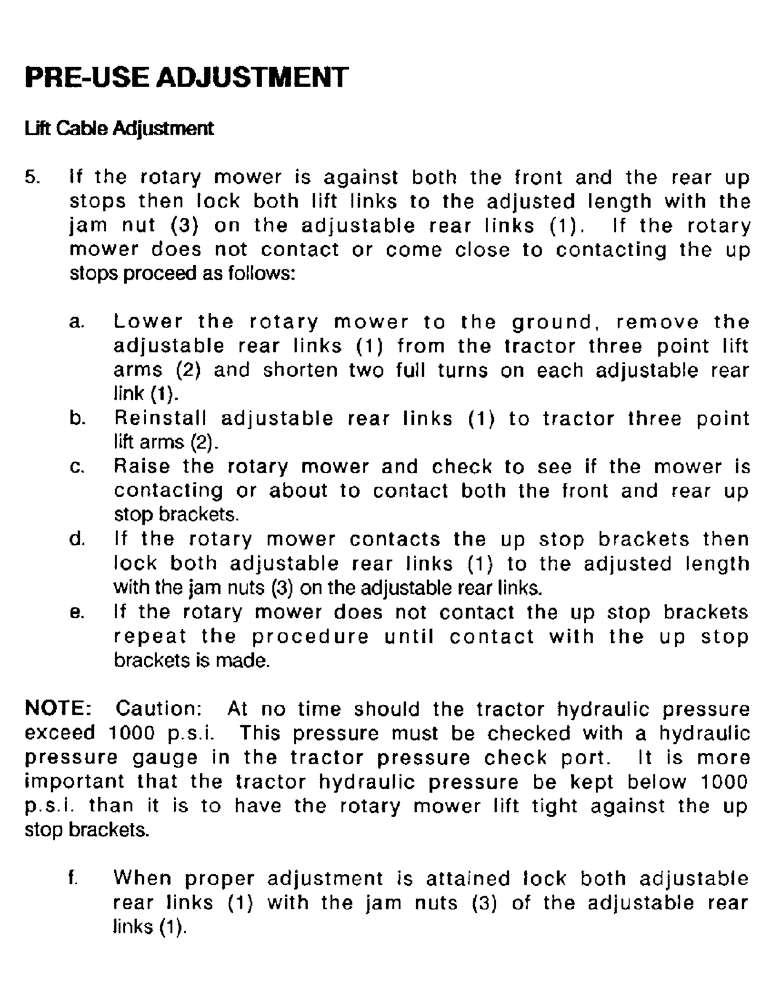 Схема запчастей Case IH 61MS - (17) - PRE-USE ADJUSTMENT 