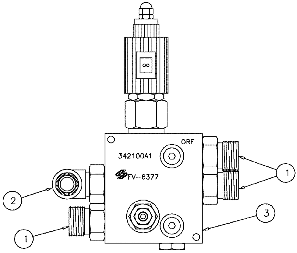 Схема запчастей Case IH SPX3310 - (06-035) - PRODUCT VALVE W/FITTINGS Hydraulic Plumbing