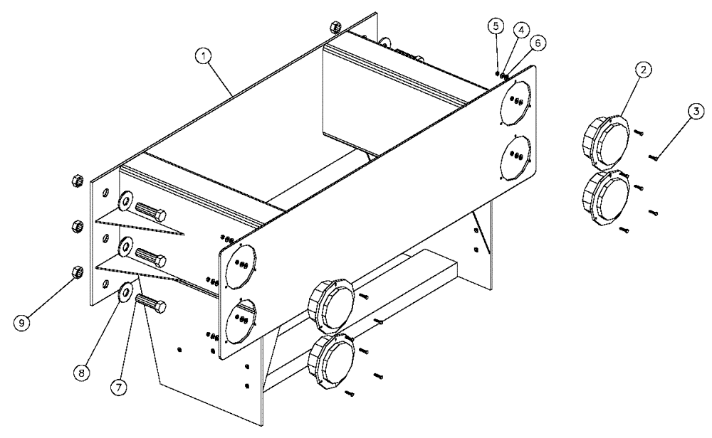 Схема запчастей Case IH 4375 - (10-003) - FRAME EXTENSION, 18” WITH DROP HITCH Options