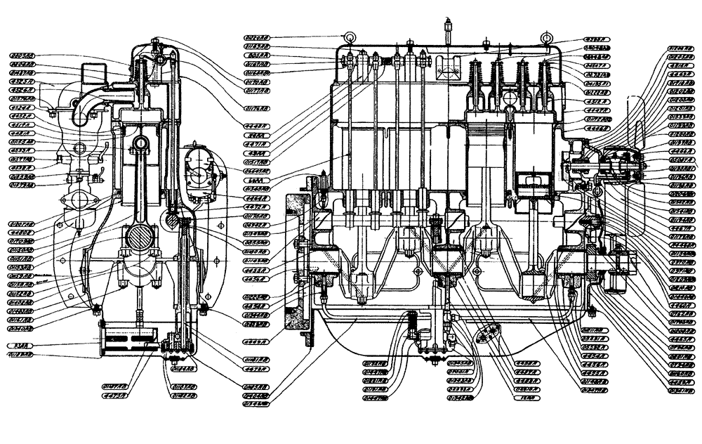Схема запчастей Case IH L-SERIES - (001) - ENGINE ASSEMBLY PRIOR TO TRACTOR NO. L300724 (02) - ENGINE