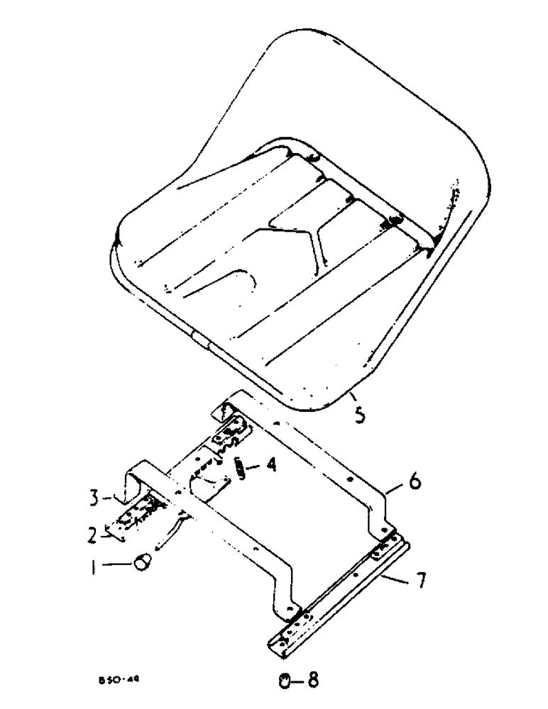 Схема запчастей Case IH HYDRO 84 - (13-12) - SUPERSTRUCTURE, SEAT, NON-SUSPENSION PVC COVERED, LOW PROFILE TRACTORS (05) - SUPERSTRUCTURE