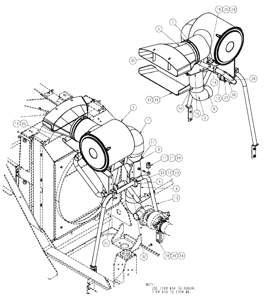 Схема запчастей Case IH TITAN 3520 - (02-014) - AIR INTAKE SYSTEM (01) - ENGINE