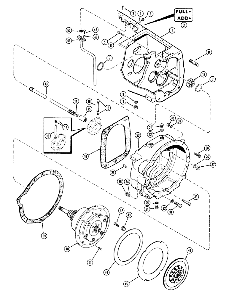 Схема запчастей Case IH 870 - (140) - POWER SHIFT AND TRANSMISSION HOUSINGS, POWER SHIFT (06) - POWER TRAIN