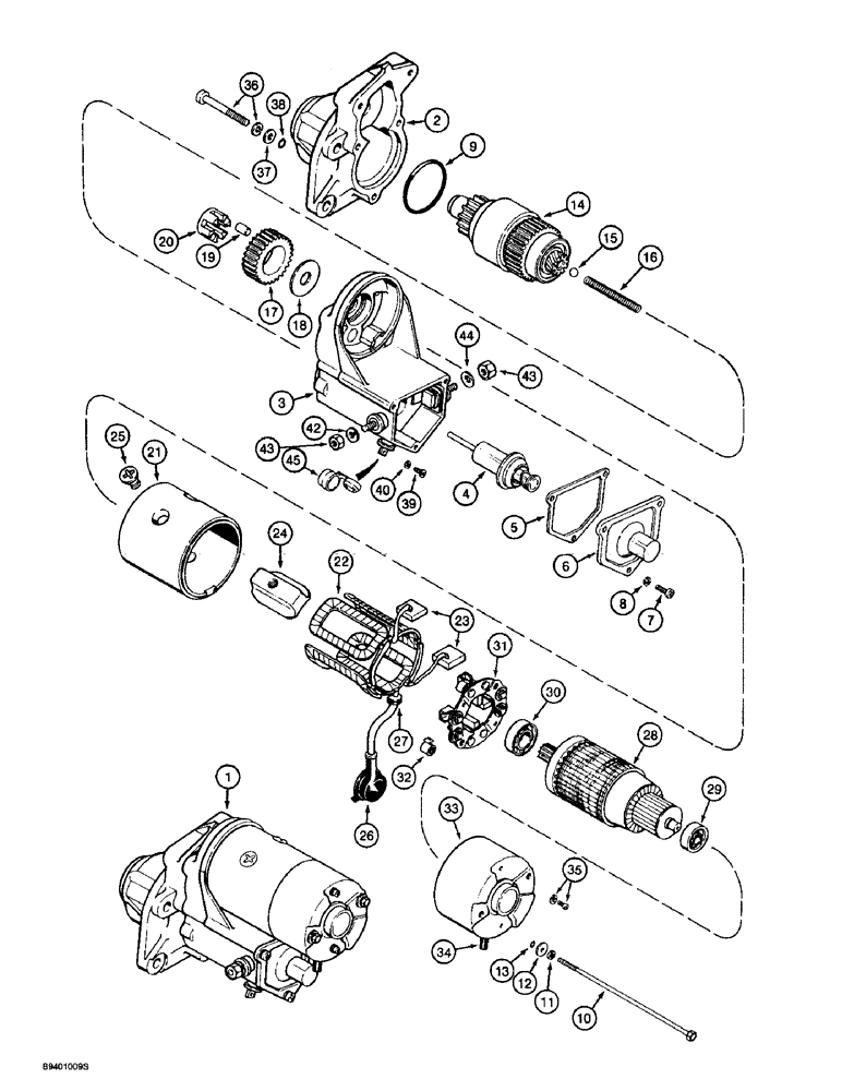 Схема запчастей Case IH 6591TA - (4-10) - STARTER ASSEMBLY, 1987559C1 