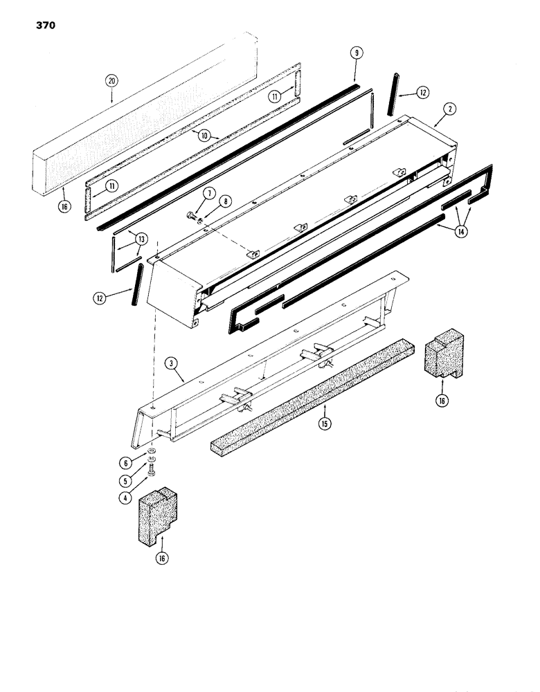 Схема запчастей Case IH 870 - (370) - CAB, AIR FILTER ATTACHMENT (09) - CHASSIS/ATTACHMENTS