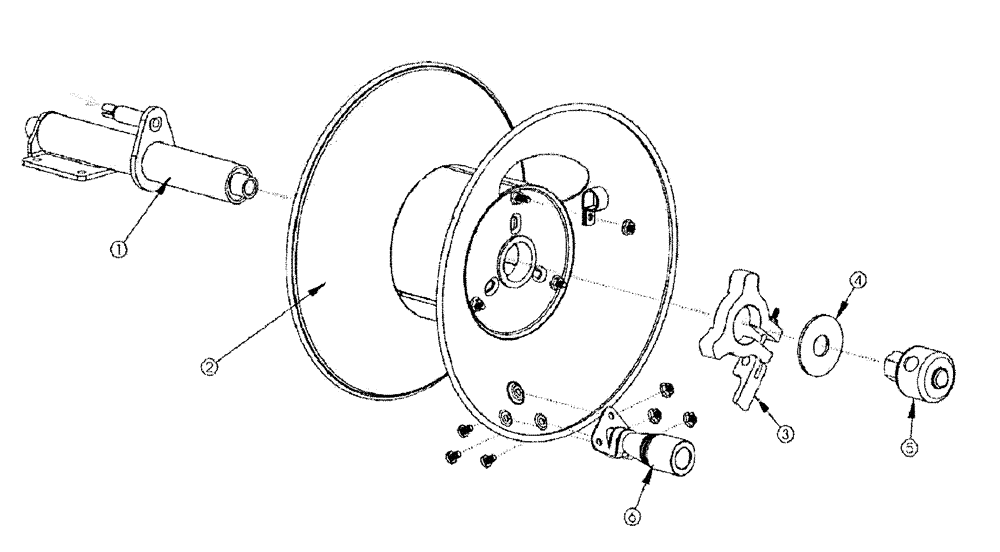 Схема запчастей Case IH 810 - (12-002) - PRESSURE WASHER HOSE REEL Pressure Washer